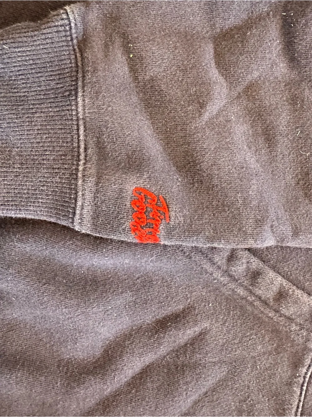 Uniqlo Navy Zip-Up Hoodie with Embroidered Fries Patch